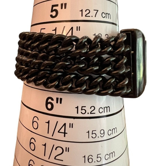 Vintage 90's Ecclissi Mother Pearl Sterling Silver Black Ladies Watch Working - Picture 10 of 10